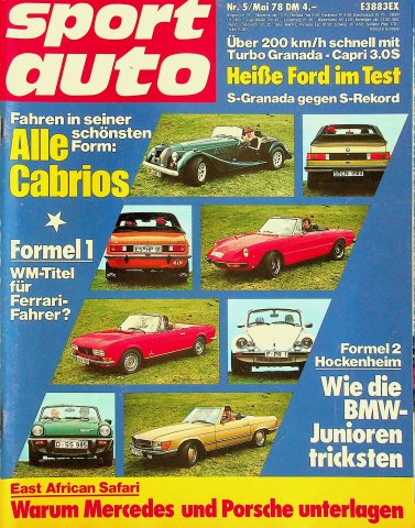 Deckblatt Sport Auto (05/1978)